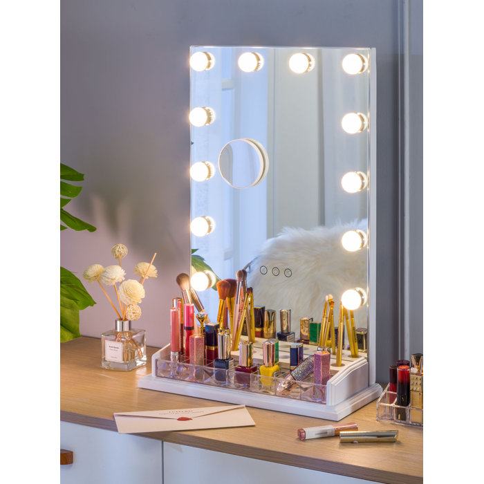 Rosdorf Park Schuler Vanity Hollywood Touch Control Frameless Lighted